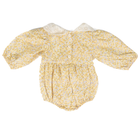 Girl's Infant Yellow Floral Long Sleeve Romper INF-STRIPE ROMPER