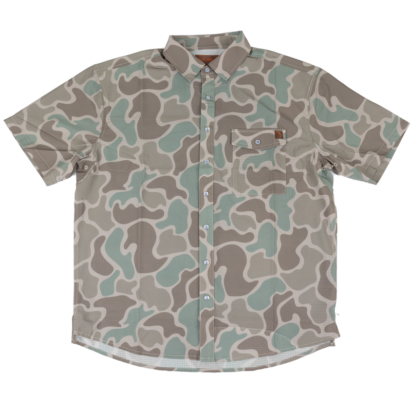 Men's High Creek Short Sleeve The Cole Camo Button Up Shirt