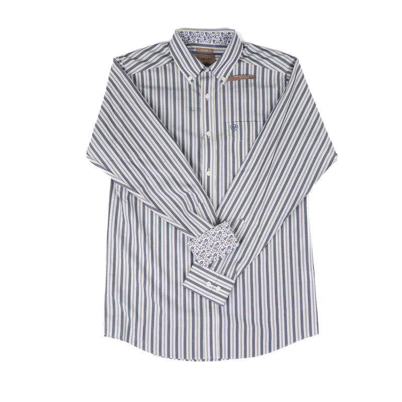 Men's Ariat Long Sleeve Wrinkle Free Wickham Fitted Button Down Shirt 10073692