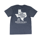 Men's Anderson Bean Short Sleeve Gray "No Cowboys in China" T-shirt 