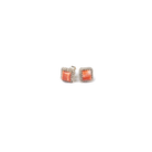 Women's Bilagaana Handmade Red Square Stud Earrings 