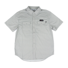 Men's Rock and Roll Short Sleeve Gray Striped TEK Snap Shirt BMN3S08706