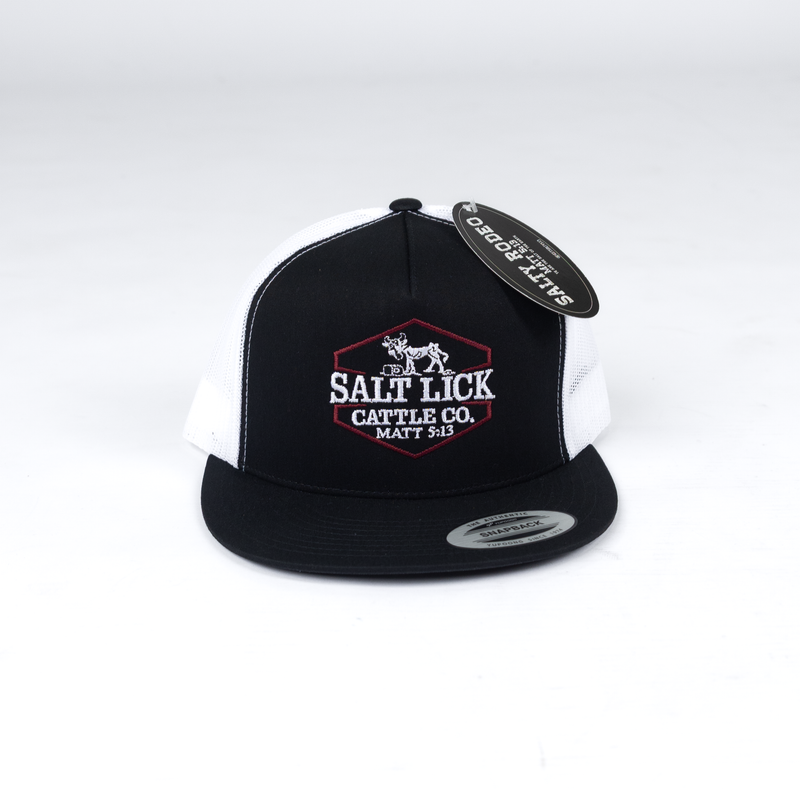 Men's Salty Rodeo Black Snapback with Salt Lick Patch SRCSALTLICK