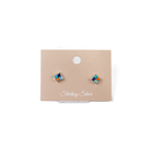 Women's Bilagaana Multi Stone Aztec Square Studs
