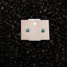 Women's Bilagaana Handmade Turquoise Opal Heart Studs