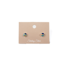 Women's Bilagaanas Small Hexagon Turquoise Opal Studs 