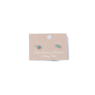 Women's Bilagaana Turquoise Small Diamond Stud Earrings 