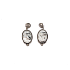 Women's Sunwest Silver and White Buffalo Conch Earrings 