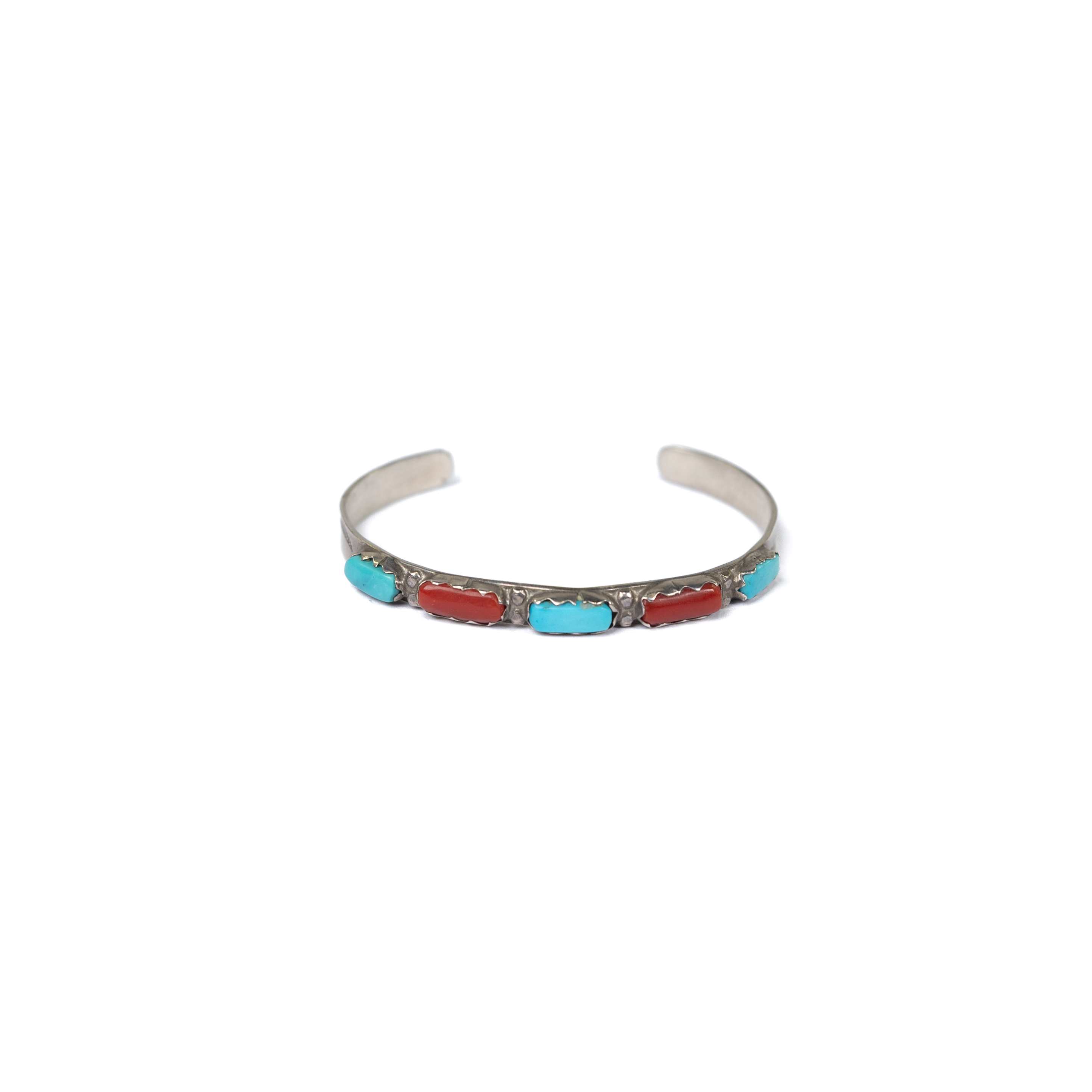 Women's Alzuni Red and Turquoise Vintage Stone Handmade Cuff VC925-32
