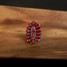 Women's Gallup Red Coral Cluster Ring 