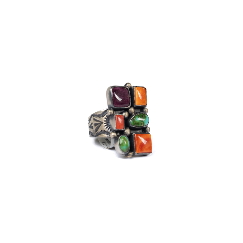 Women's Alzuni Handmade Multicolor Adjustable Ring R925MULT-22