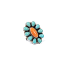 Women's Carol Wylie Turquoise and Spiny Oyster Ring Sz. 9