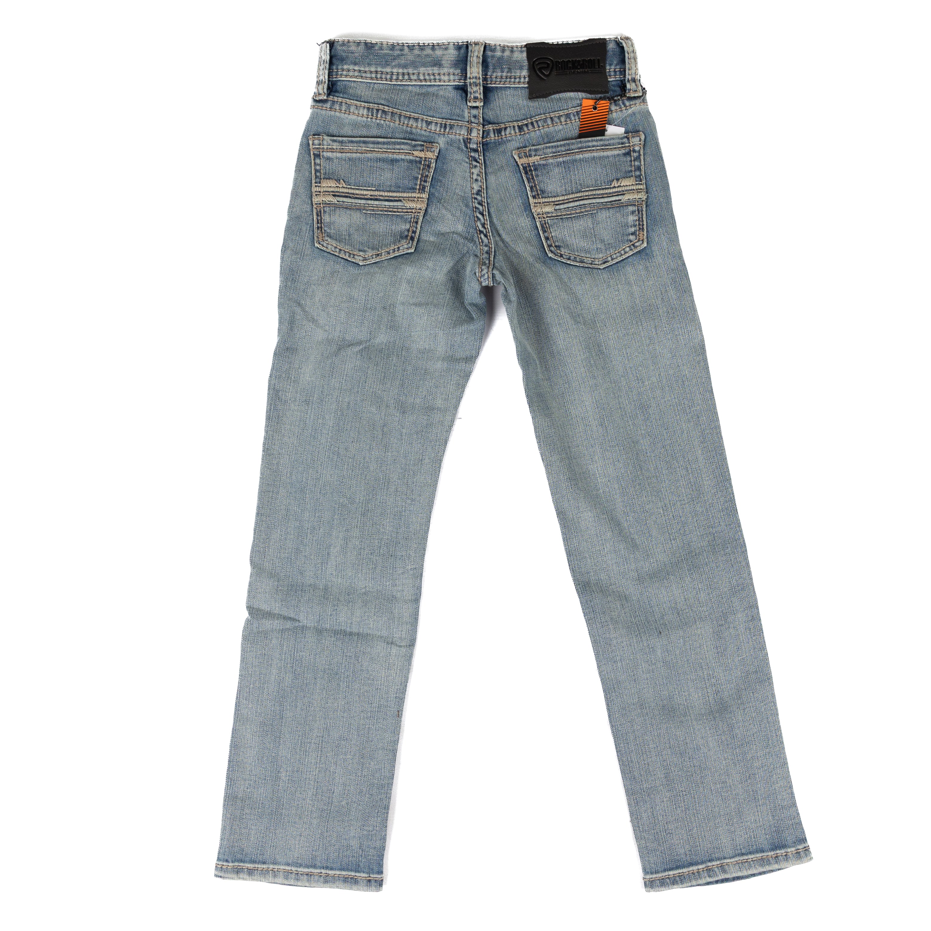 Rock and Roll Boy's Light Wash Revolver Slim Fit Jeans BB1RD09846