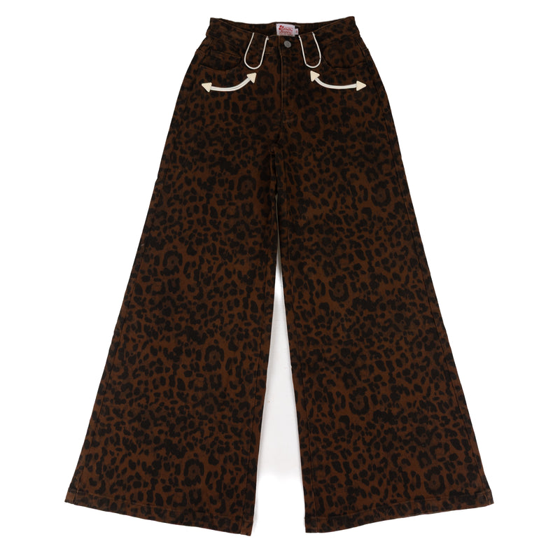 Howdy Hanny Women's Leopard Yoke Jeans 
