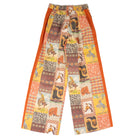 Howdy Hanny Women's Multicolor Cowboy Collage WIde Leg Pants 