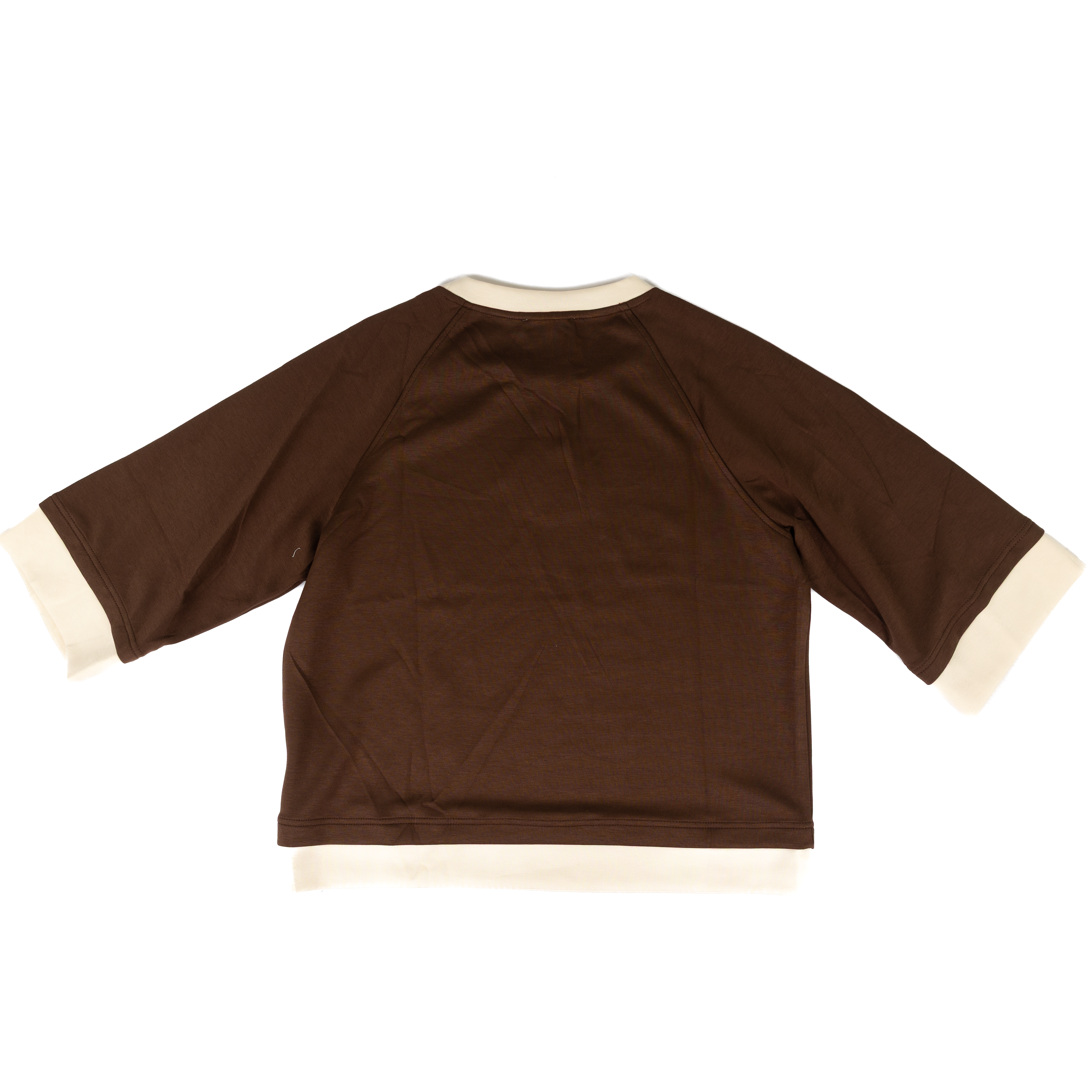 Umgee Women's 1/2 Sleeve Top with Cream Trim 