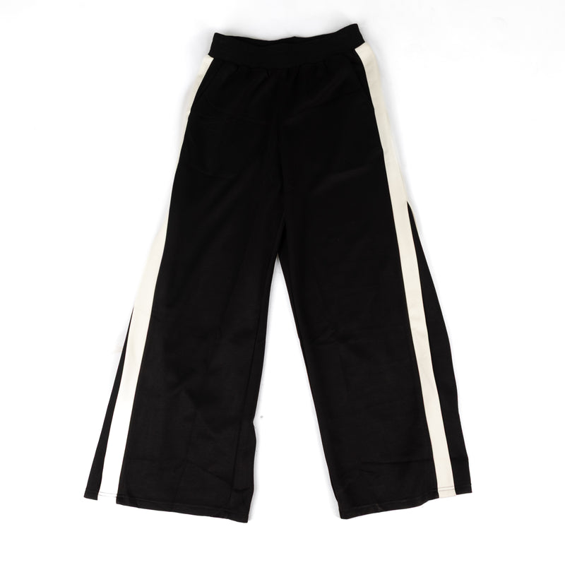 Umgee Women's Wide Leg Lounge Pants with Contrast Trim 