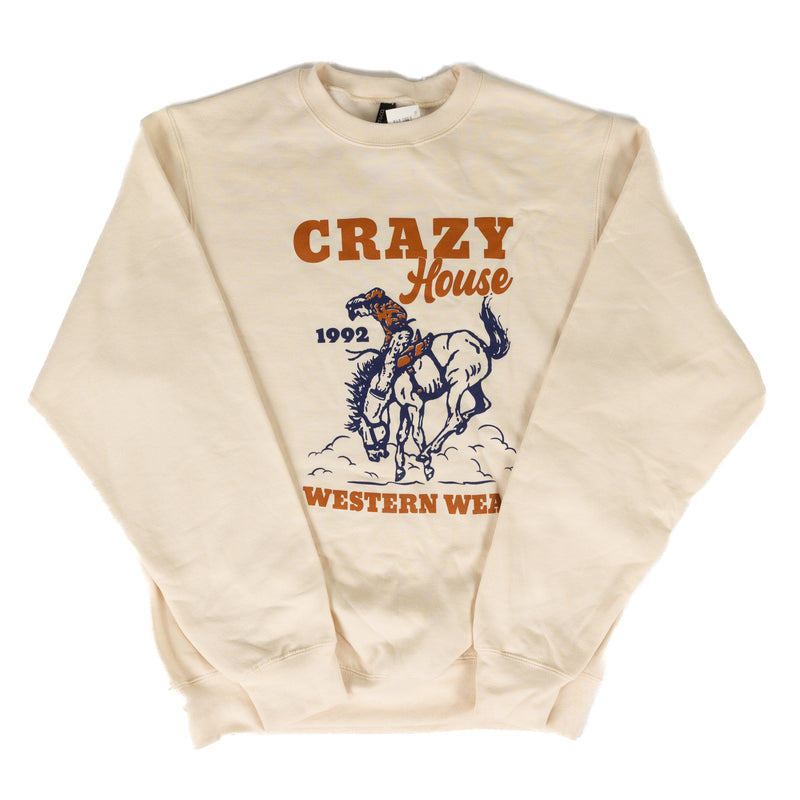Crazy House Long Sleeve Round Neck Sweatshirt 