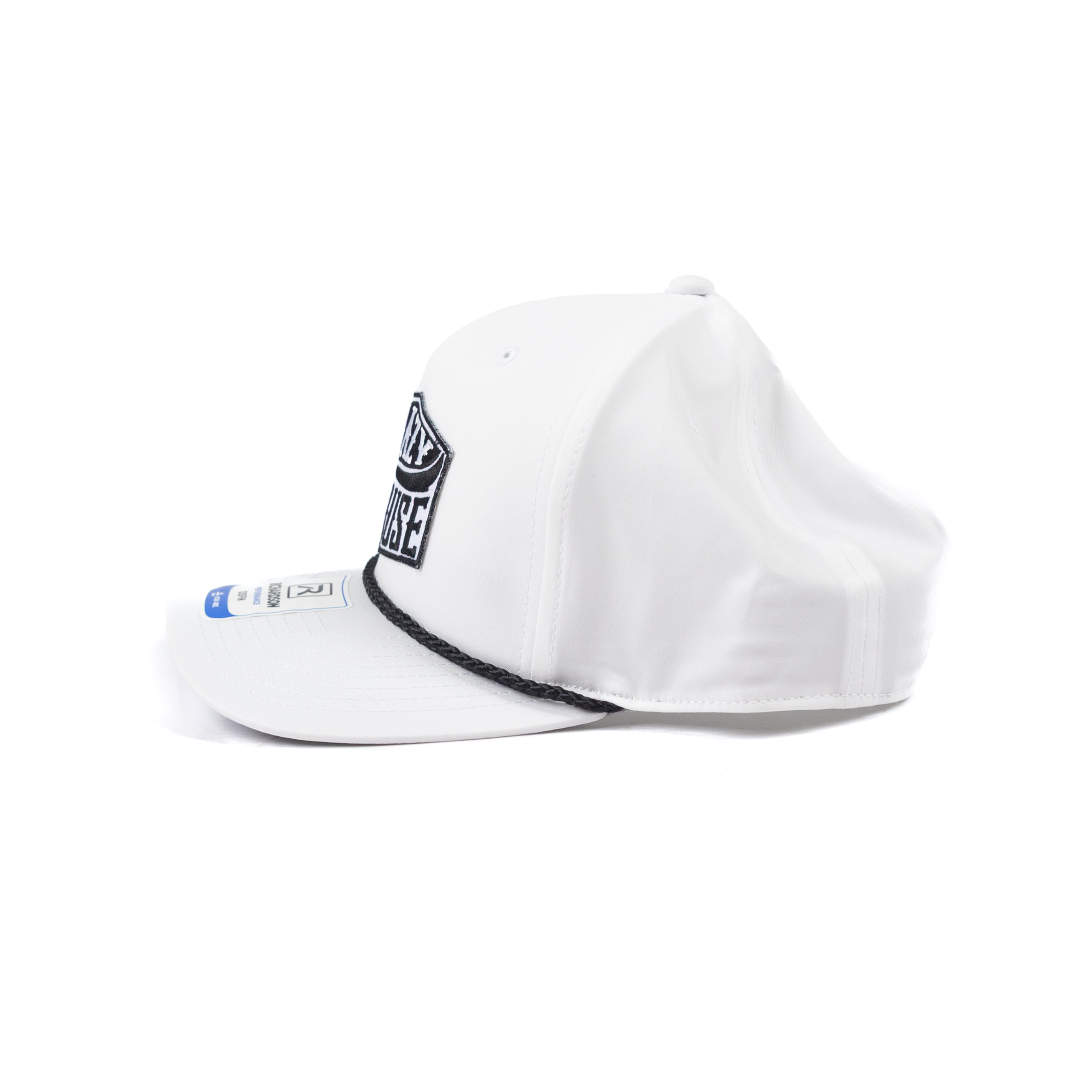 Crazy House White Snapback with Black and White Patch