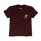 Burlebo Boy's Maroon Pintail Diving Duck Short Sleeve T-shirt Y-SST-PTRI-MAR