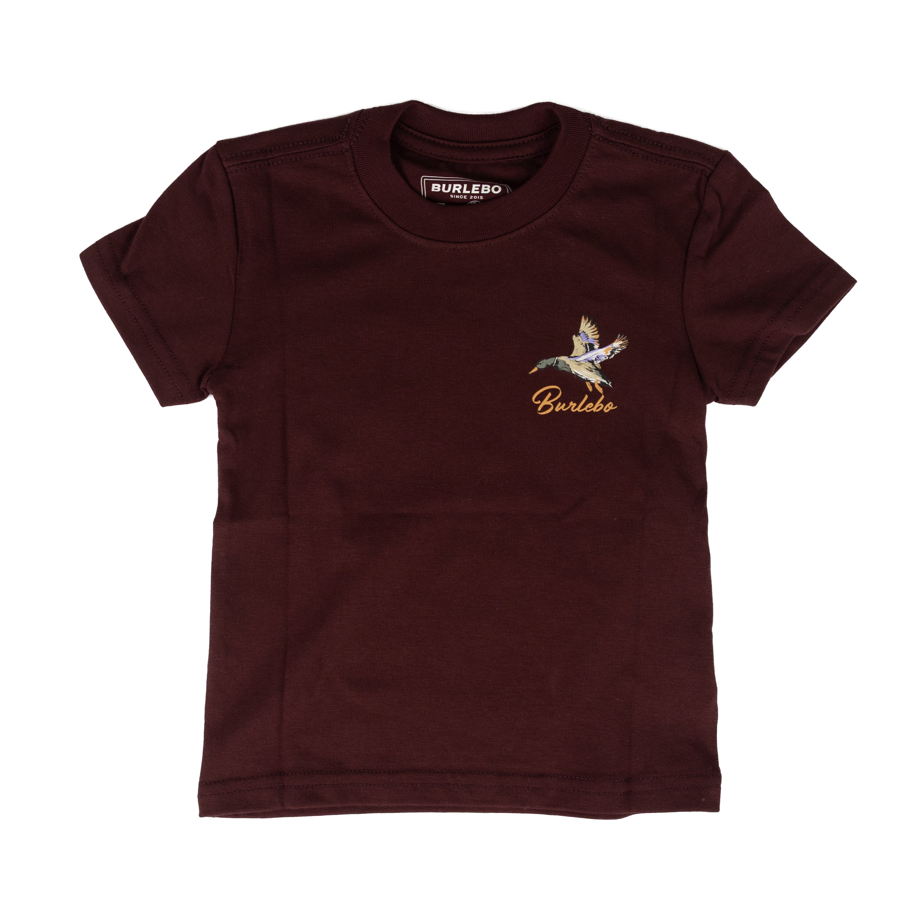 Burlebo Boy's Maroon Pintail Diving Duck Short Sleeve T-shirt Y-SST-PTRI-MAR