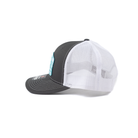 Crazy House Gray and White Cap with Bull Patch