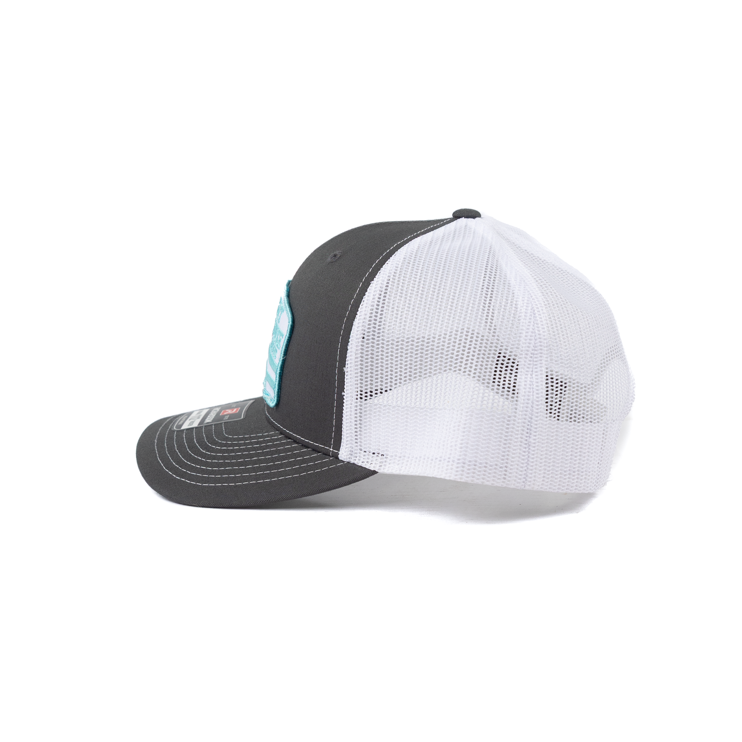 Crazy House Gray and White Cap with Bull Patch