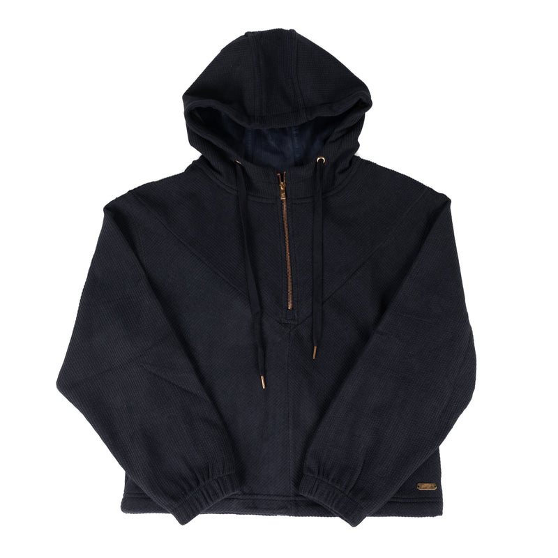 Hooey Women's Navy Cowgirl Corduroy 1/2 Zip Hoodie HH2626NV