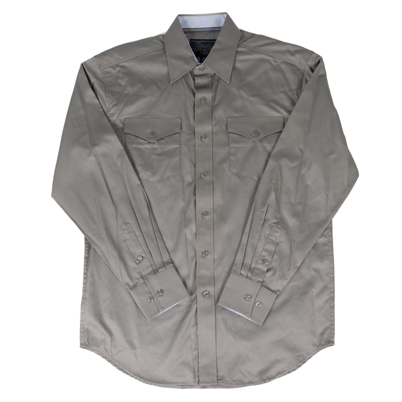 Circle S Men's Gray Long Sleeve Button Up Dress Shirt CSB1000-49