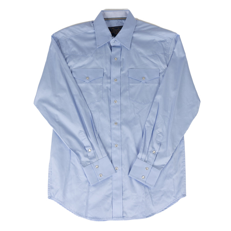 Circle S Men's Long Sleeve Light Blue Snap Dress Shirt CSS2000-14