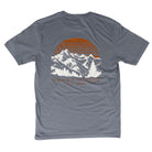 Crazy House Blue Short Sleeve Mountain Sunset T-shirt 