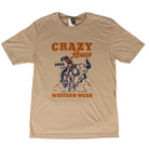 Crazy House Tan Short Sleeve Bronc Rider T-shirt 