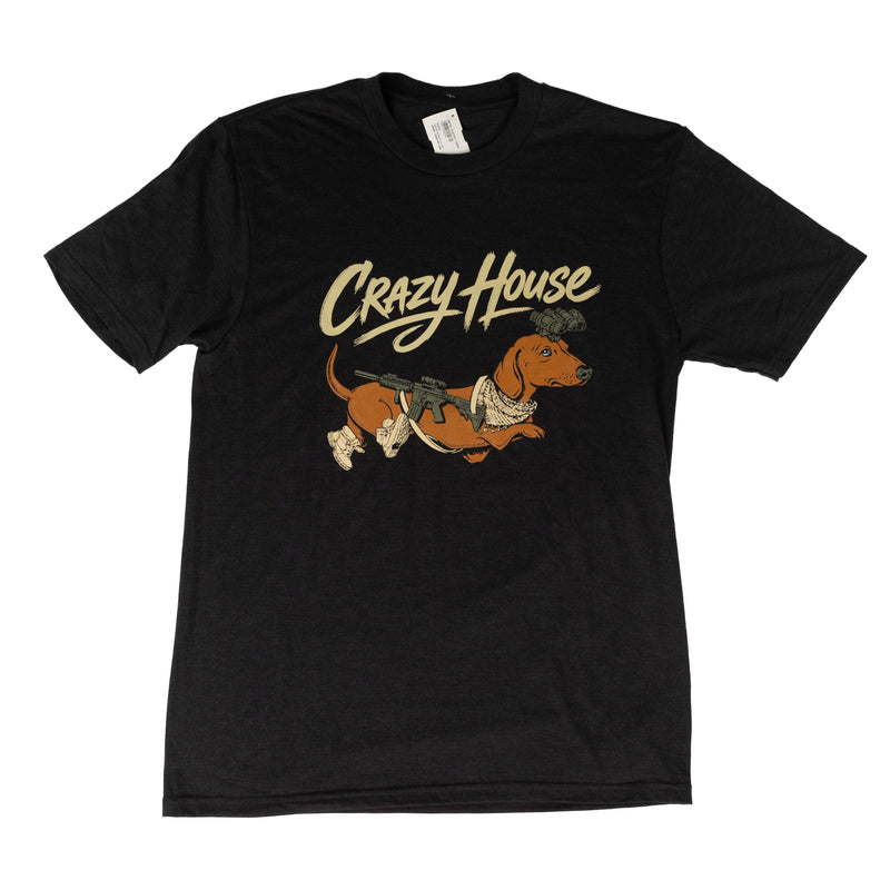 Crazy House Short Sleeve Dachshund T-shirt