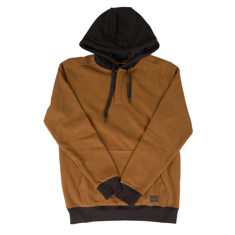 Hooey Men's Brown & Charcoal Cowboy Corduroy Hoodie HH2618BR