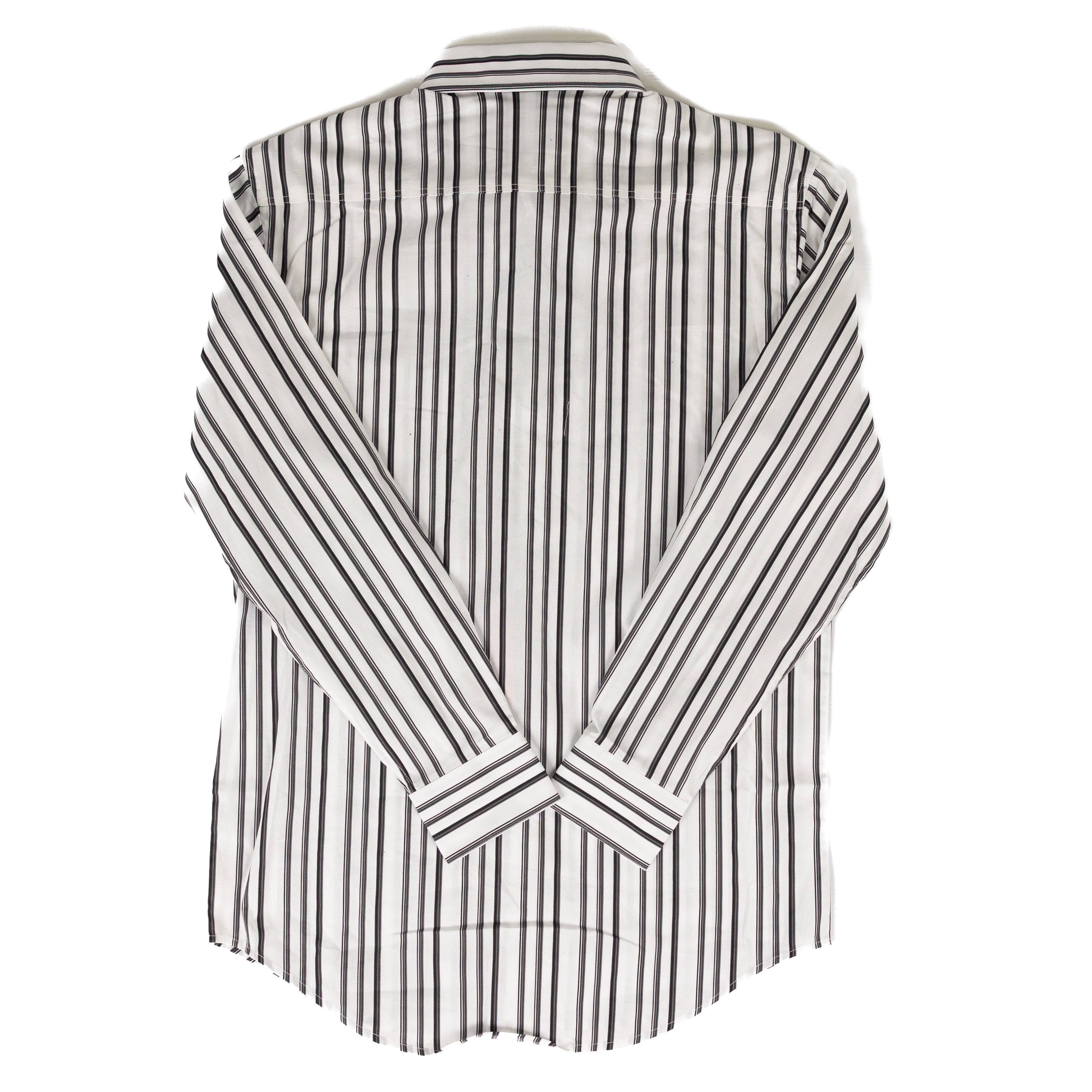 Rock and Roll Men's Gray Striped Long Sleeve Button Up BMB2S09423