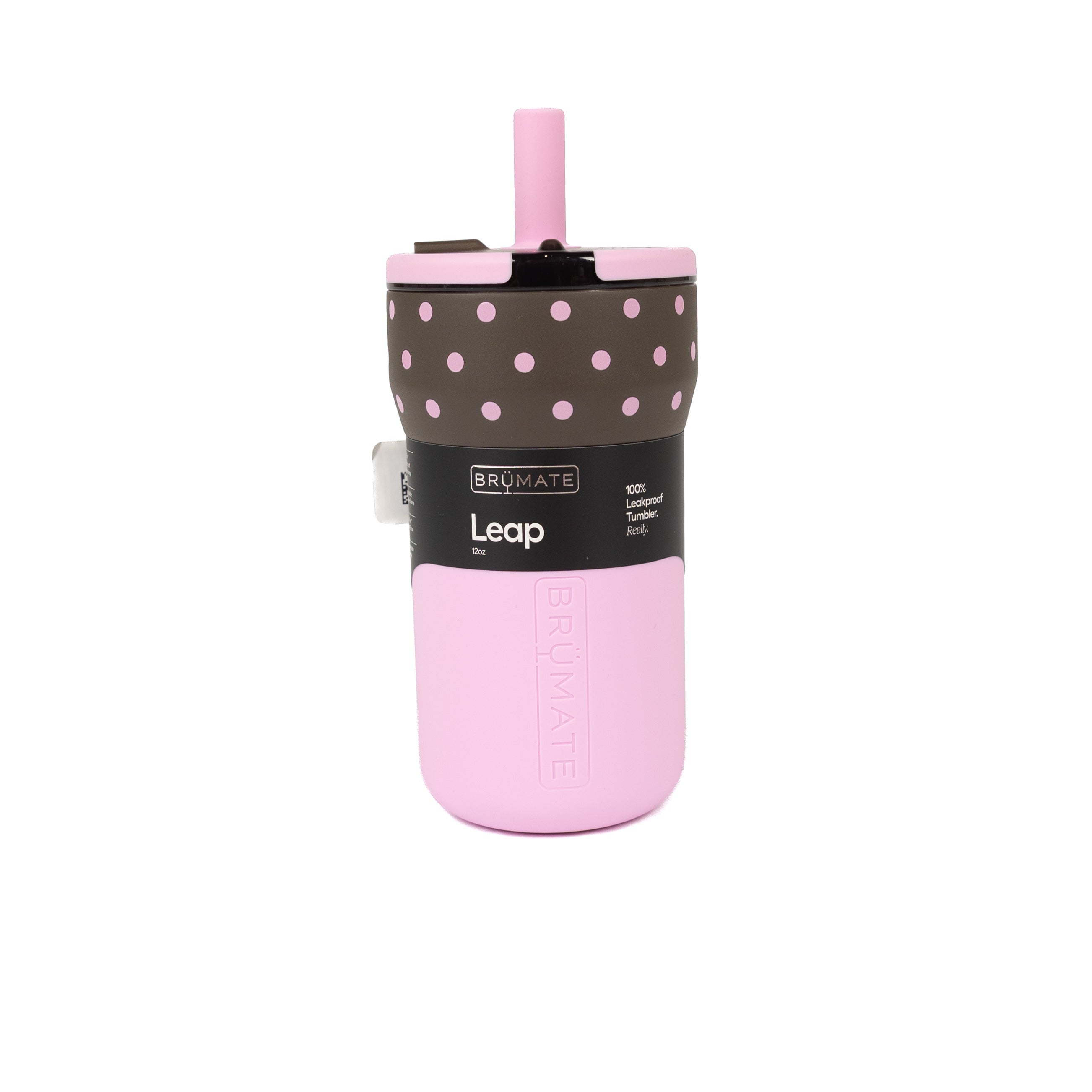 Brumate 12oz Leap Mocha Dot Leak Proof Tumbler DWLP12MCD