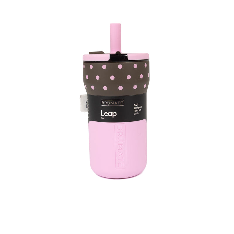 Brumate 12oz Leap Mocha Dot Leak Proof Tumbler DWLP12MCD