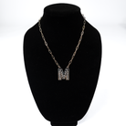 Women's Rhoda Silver Oxidized Ball Letter Necklace T3210