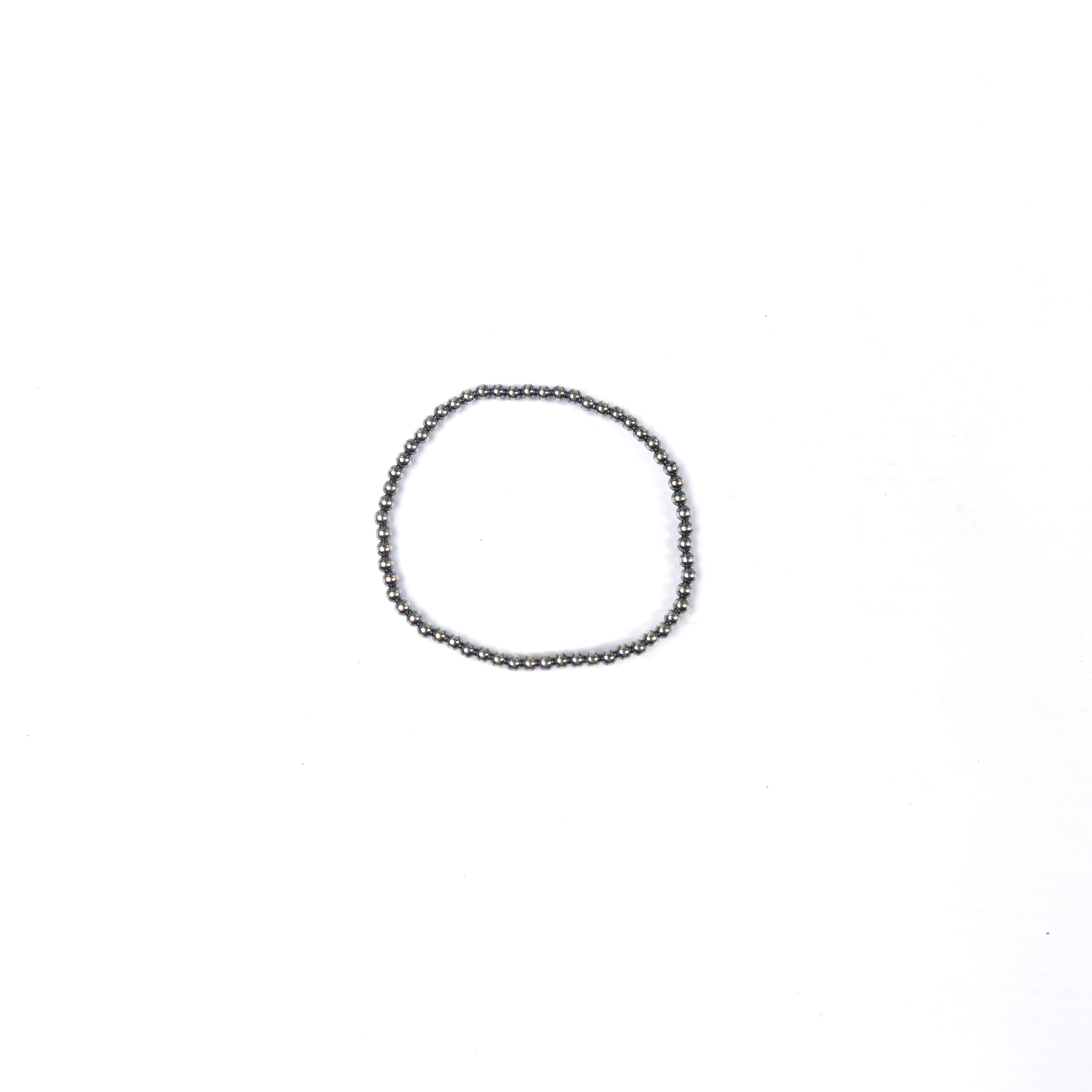 Women's Silver Handmade 3MM Navajo Pearl Bracelet 