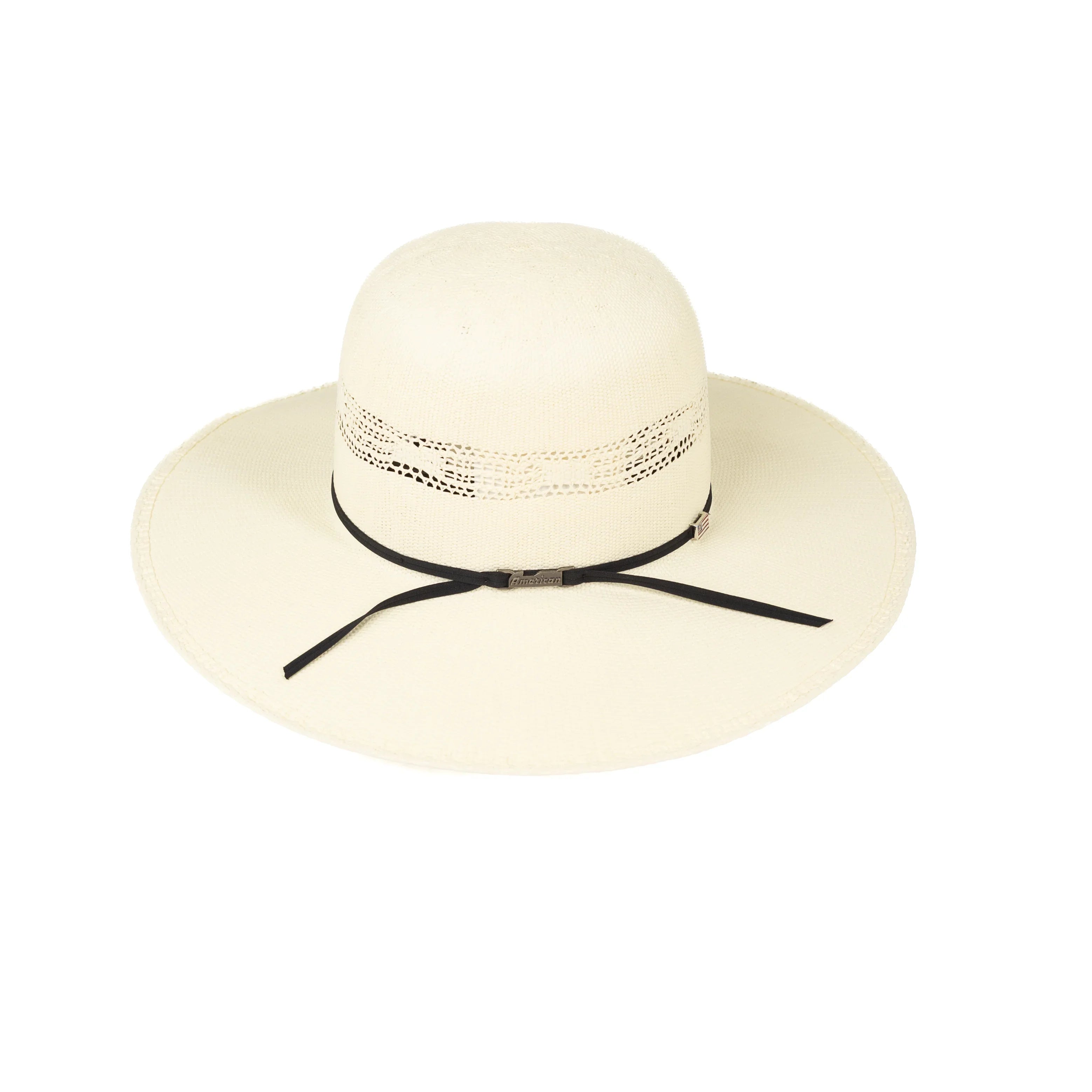 American Hat Company 650 4.25" Bangora Straw Hat - Long Oval