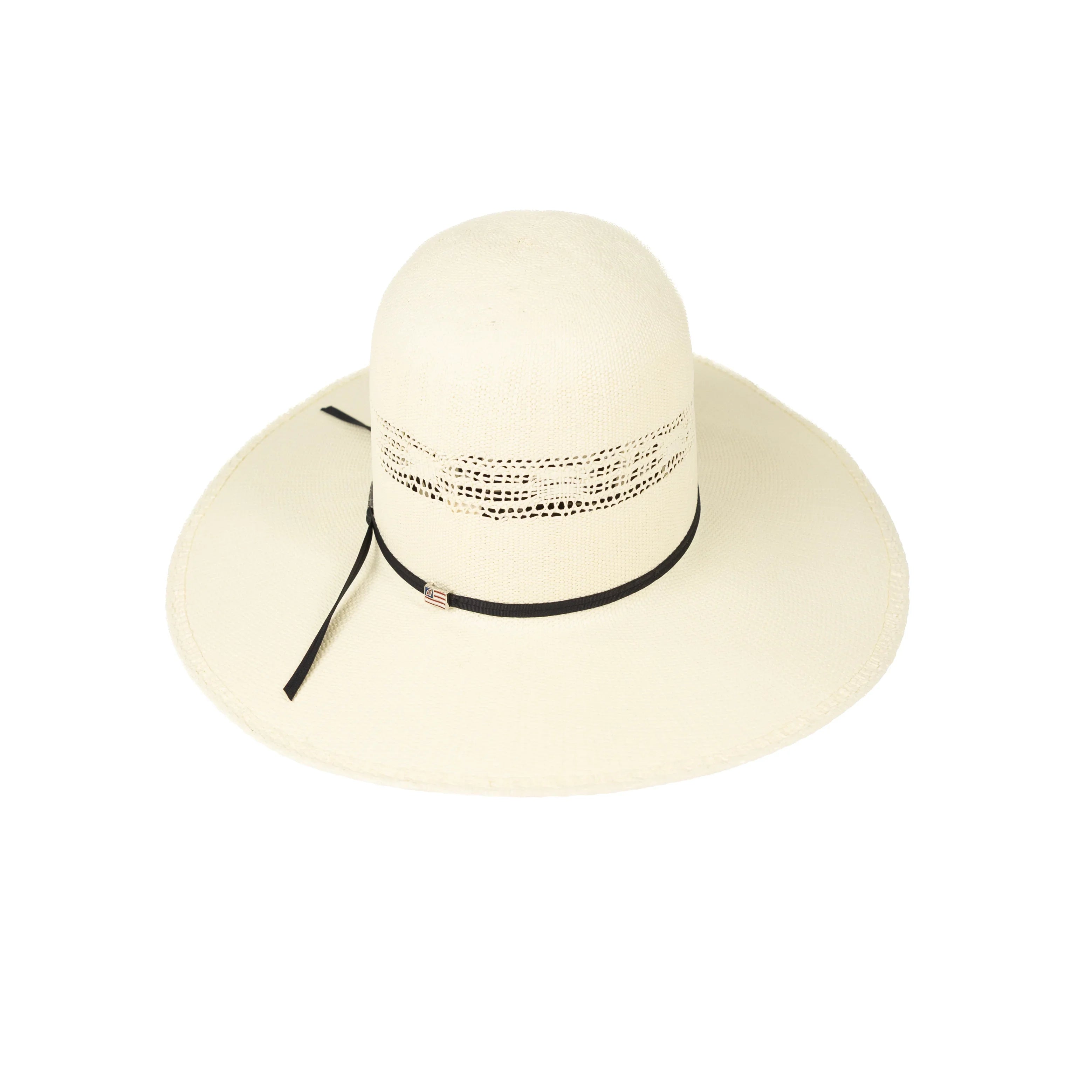 American Hat Company 650 4.25" Bangora Straw Hat - Long Oval