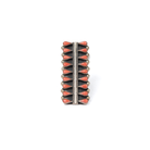 Women's Rhoda Handmade Silver and Coral Stone Line Adjustable Ring 