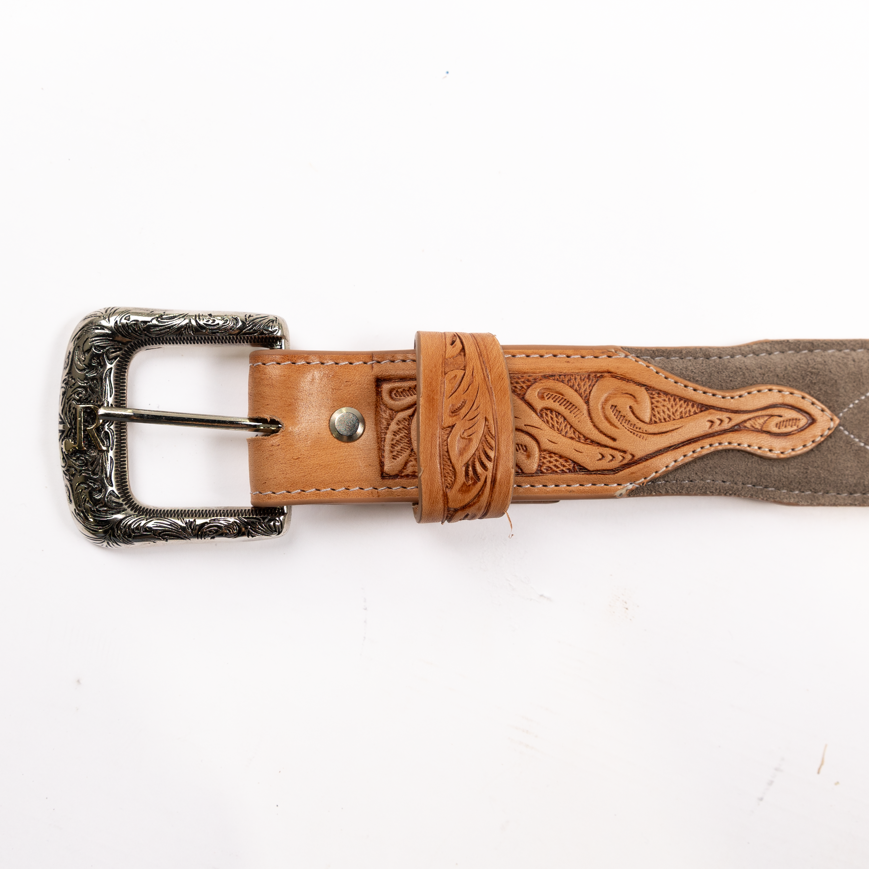Men's R. Watson Charcoal Roughout Belt 
