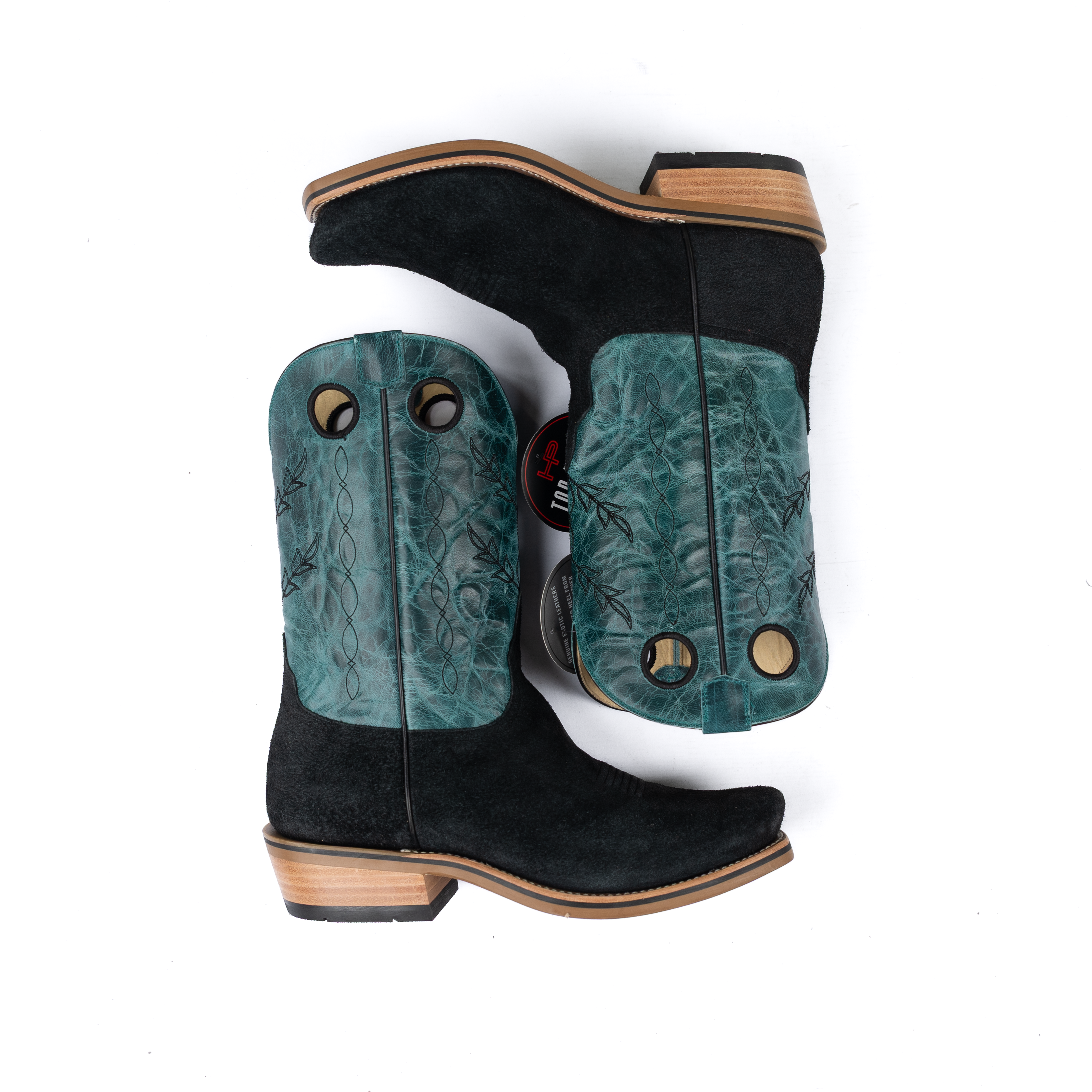 Men's Horsepower Top Hand High Noon Black Suede Cutter Toe Boots