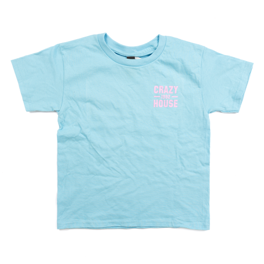 Youth Crazy House Light Blue Stacked T-shirt 