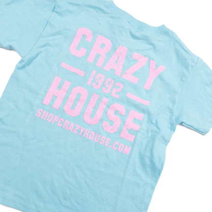 Youth Crazy House Light Blue Stacked T-shirt 