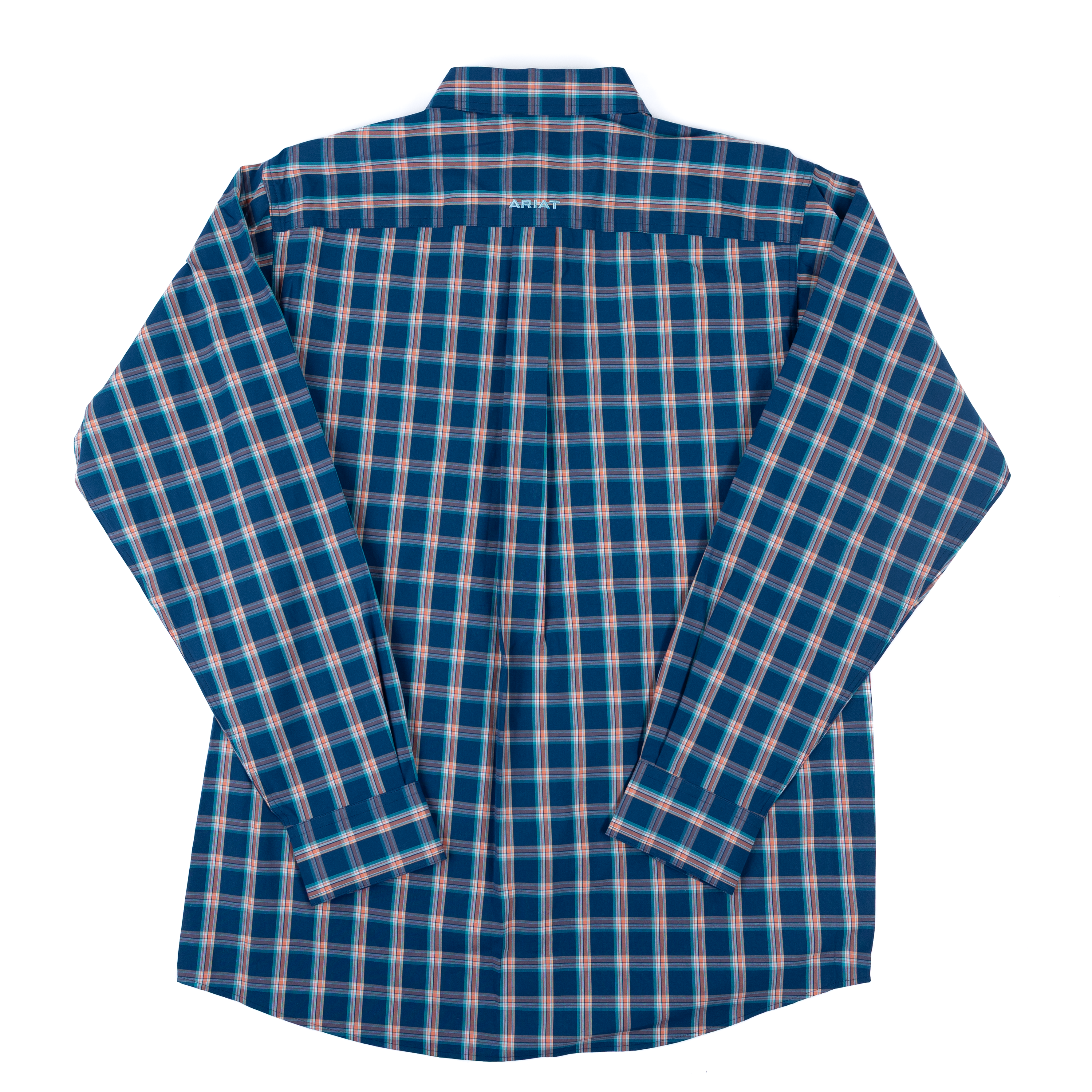 Men's Ariat Pro Jackson Poseidon Plaid Long Sleeve Button Up Shirt 10071587