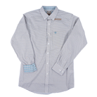 Men's Ariat Wrinkle Free Coleson Fitted White Print Long Sleeve Shirt 10071744