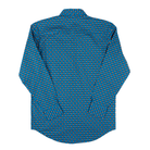 Men's Rock and Roll Denim Classic Fit Blue Button Down Shirt BMB2S07645