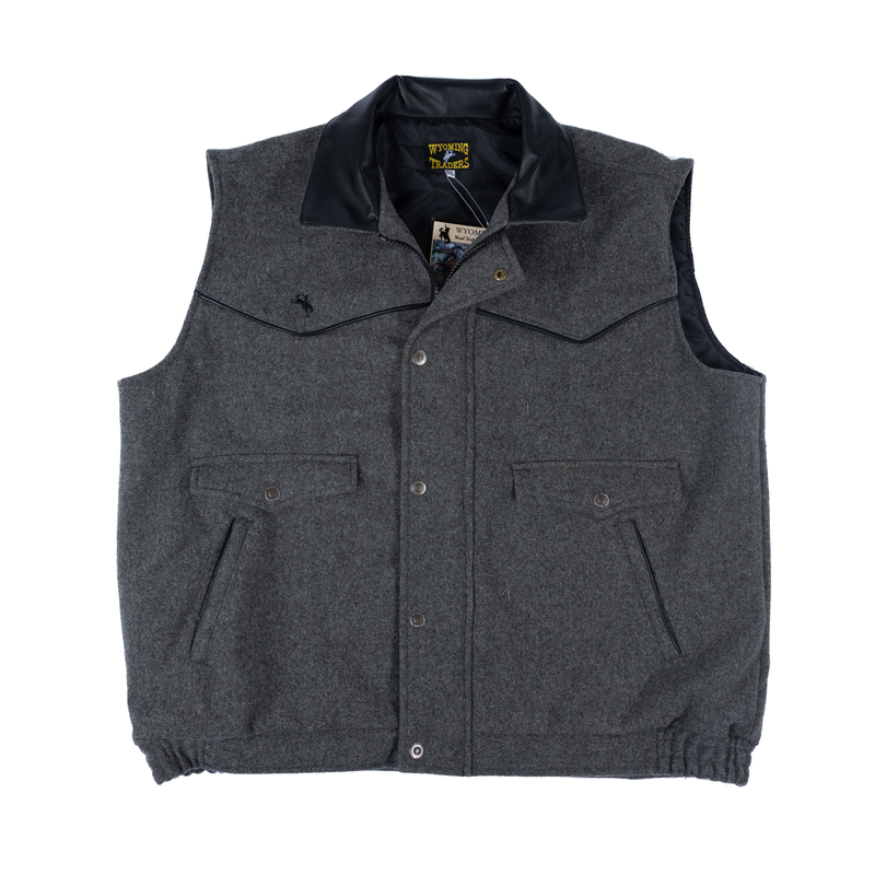 Men's Wyoming Traders Charcoal Nevada Wool Vest VNC